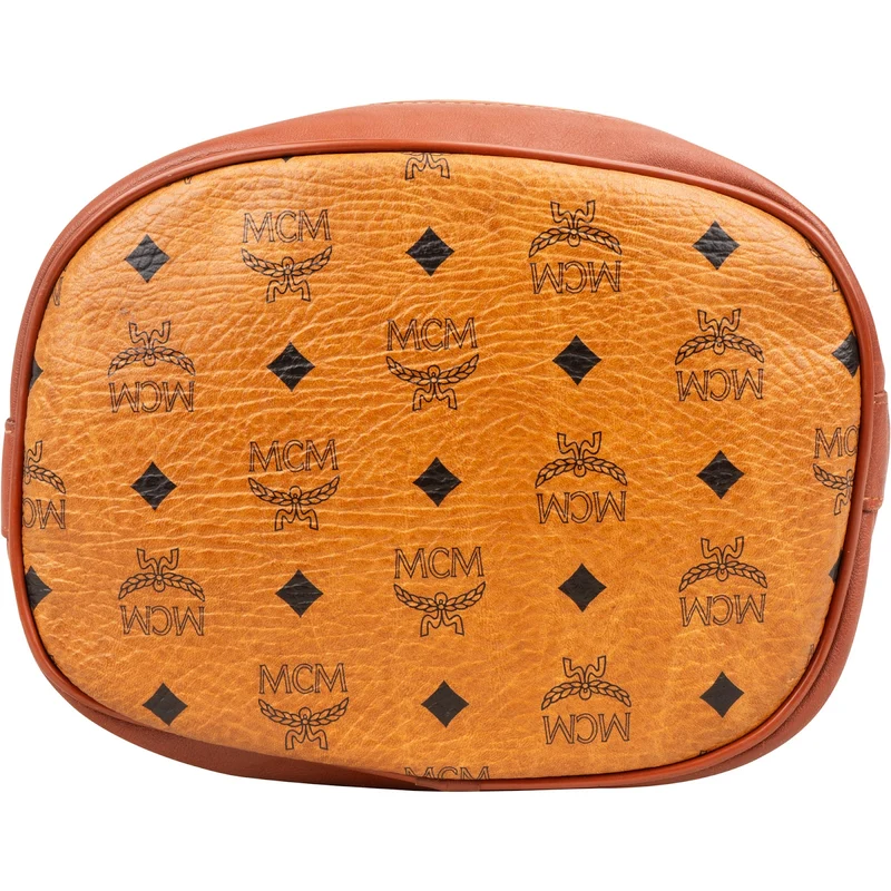 MCM Monogram Visetos Drawstring Bucket Crossbody Bag