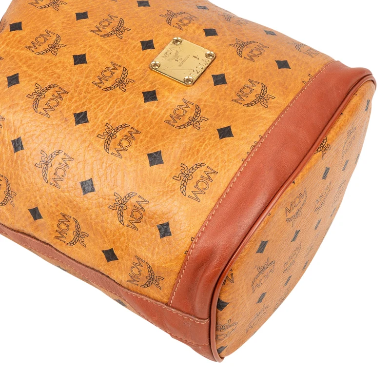 MCM Monogram Visetos Drawstring Bucket Crossbody Bag