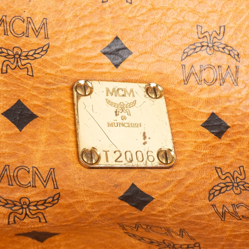 MCM Monogram Visetos Drawstring Bucket Crossbody Bag