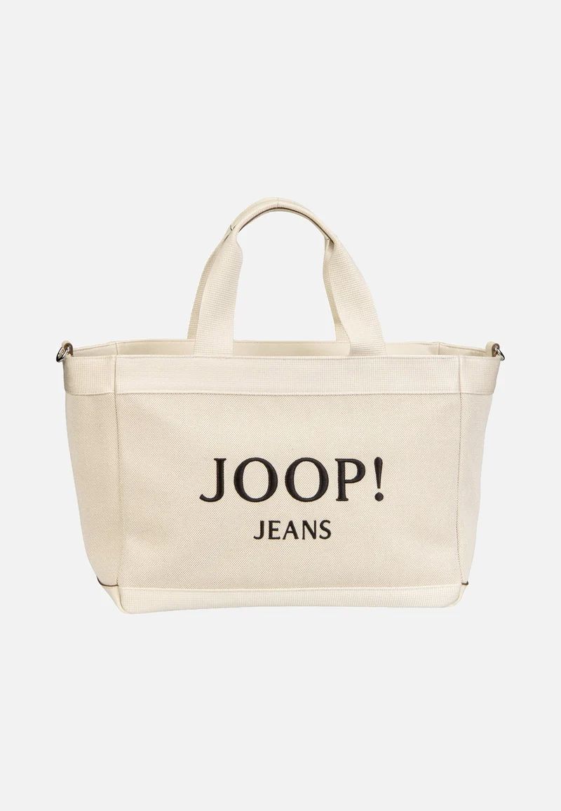 Calduccio Tela Yvette Handbag White - Henkeltasche
