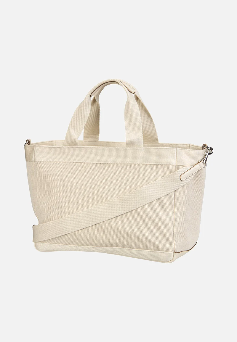 Calduccio Tela Yvette Handbag White - Henkeltasche