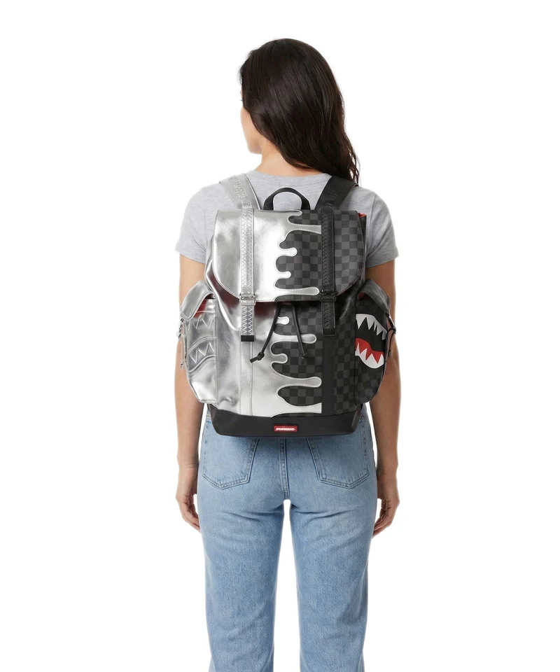 Sprayground Silver Side Drip Monte Carlo Rucksack black/silver