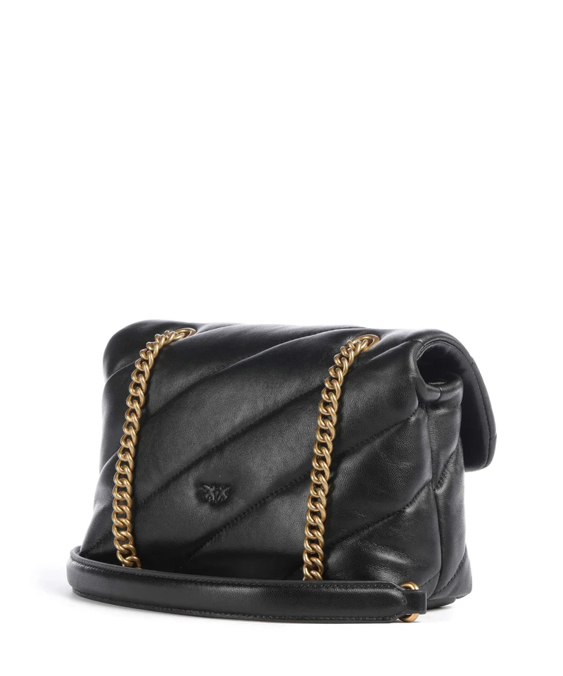 Pinko Love Puff Mini New Buckle Schultertasche nero/antique gold