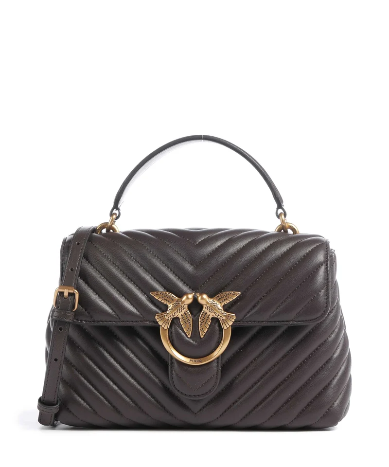 Pinko Love Lady Puff Mini Handtasche marrone marasca/antique gold
