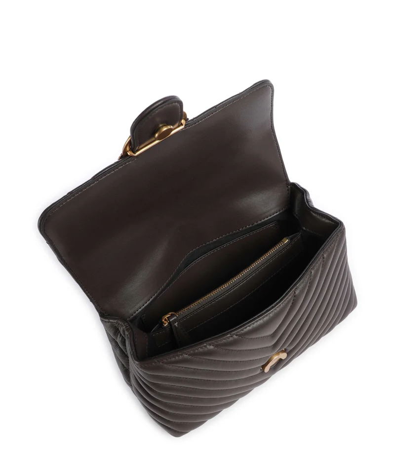 Pinko Love Lady Puff Mini Handtasche marrone marasca/antique gold