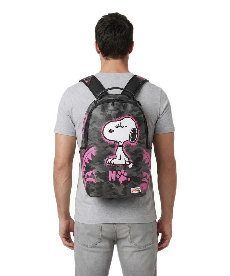 Sprayground Snoopy Pink Stencil Rucksack multicolour