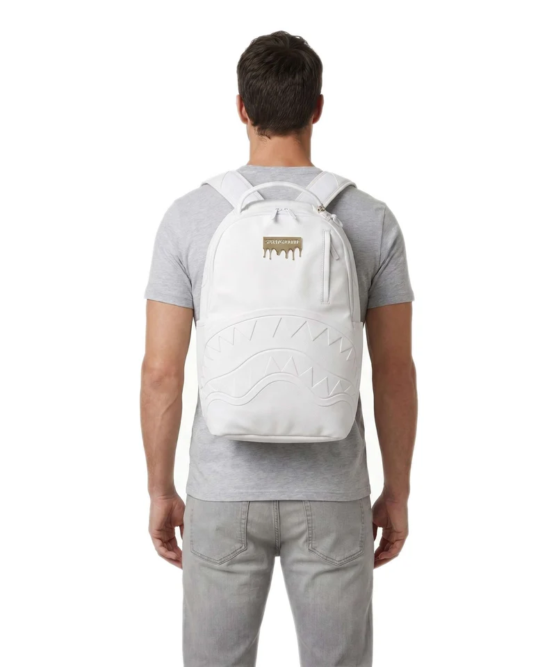 Sprayground Gold Brick Luxe White Rucksack white