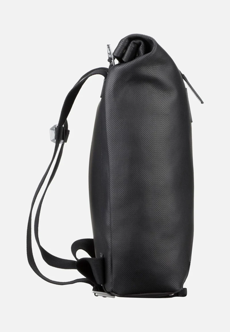 Pickwick Reflective Leather Black - Rolltop Rucksack
