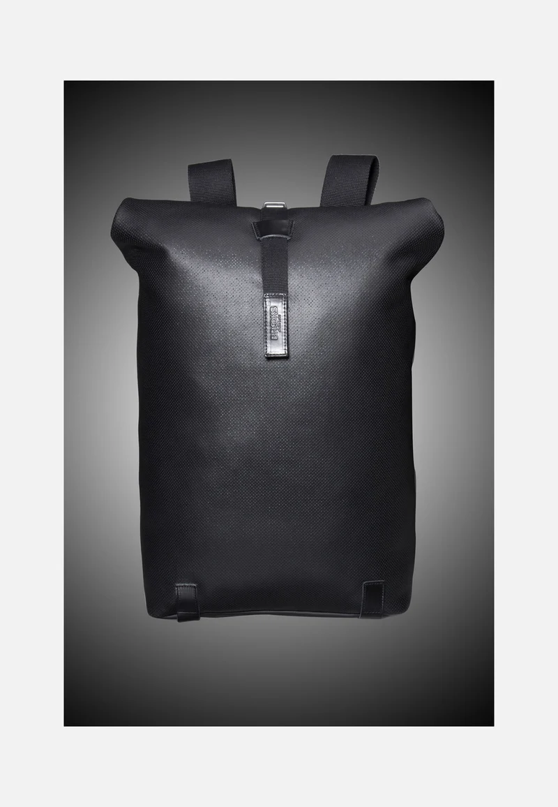 Pickwick Reflective Leather Black - Rolltop Rucksack