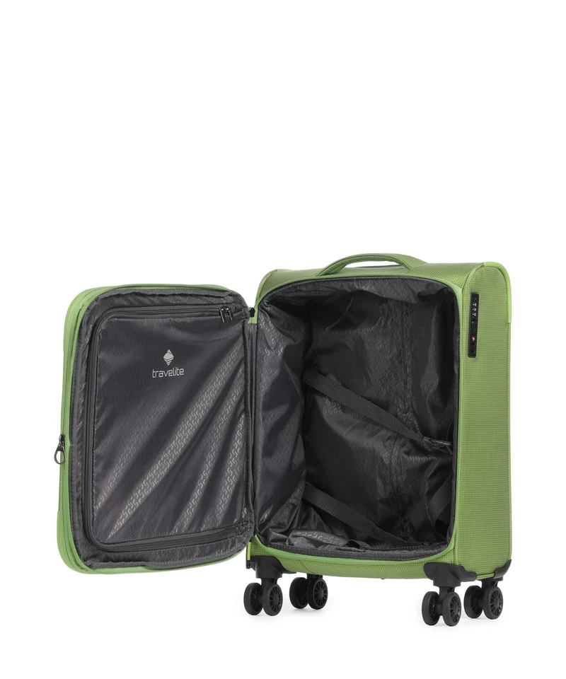 Travelite Corsiica 4-Rollen Trolley fresh green