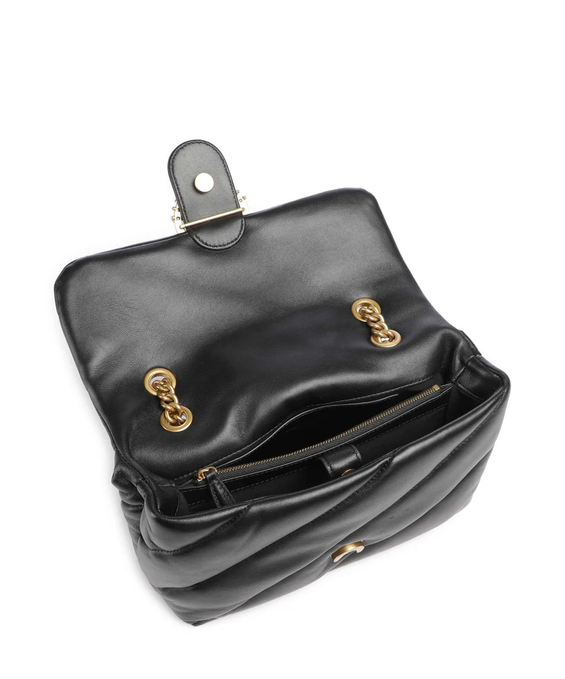 Pinko Love Puff Classic New Buckle Schultertasche nero/antique gold