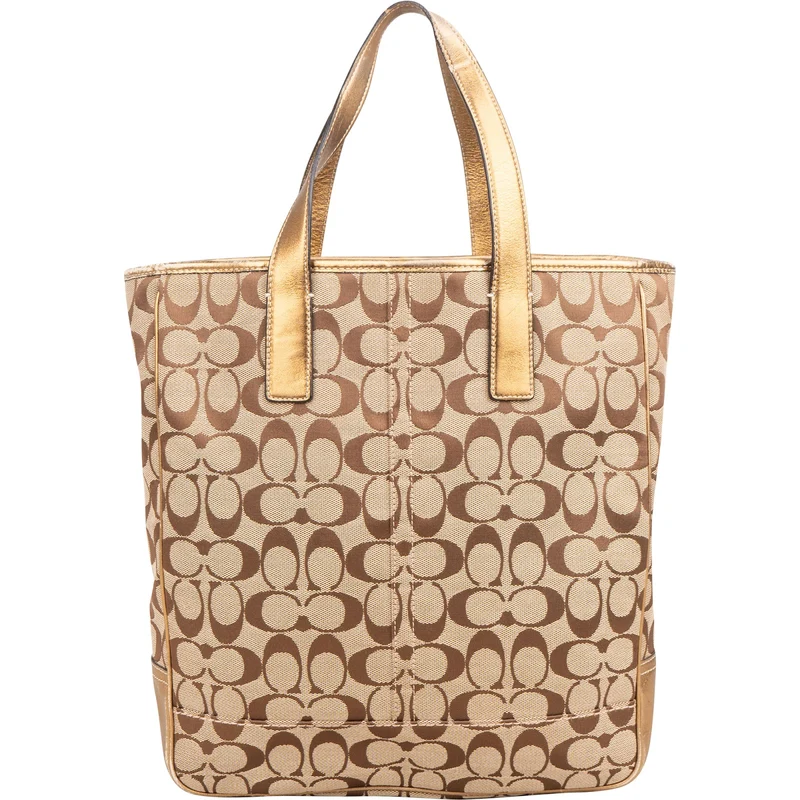 Coach Monogram Signature Canvas Tote Handbag