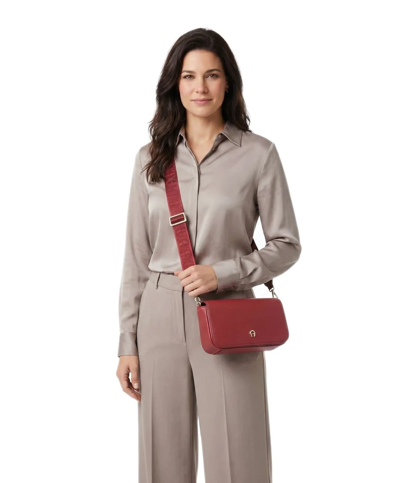 Aigner Zita S Umhängetasche burnt red