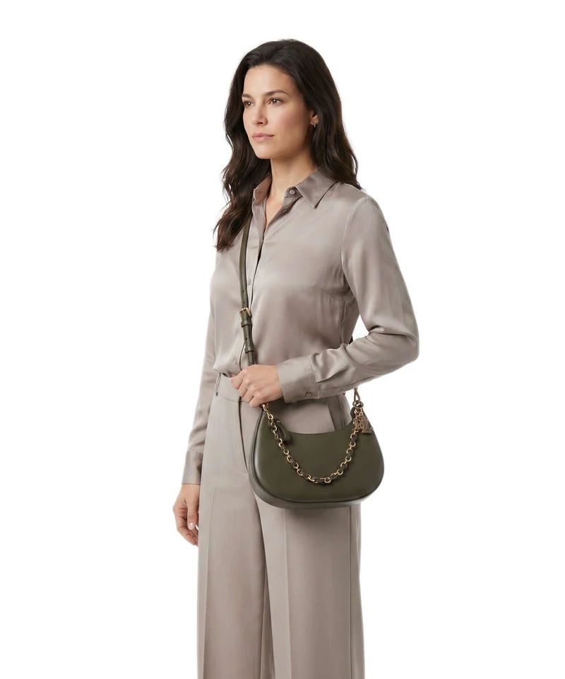 Lauren Ralph Lauren Marcy Medium Schultertasche botanic green