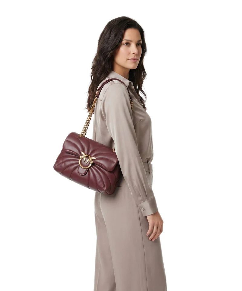 Pinko Love Puff Classic Schultertasche ribes intenso/antique gold