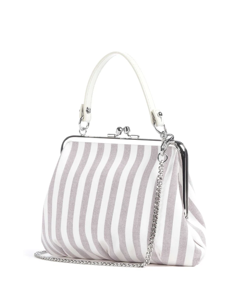 Vivienne Westwood Granny Frame Classic Oxford Shirt Handtasche burgundy stripe