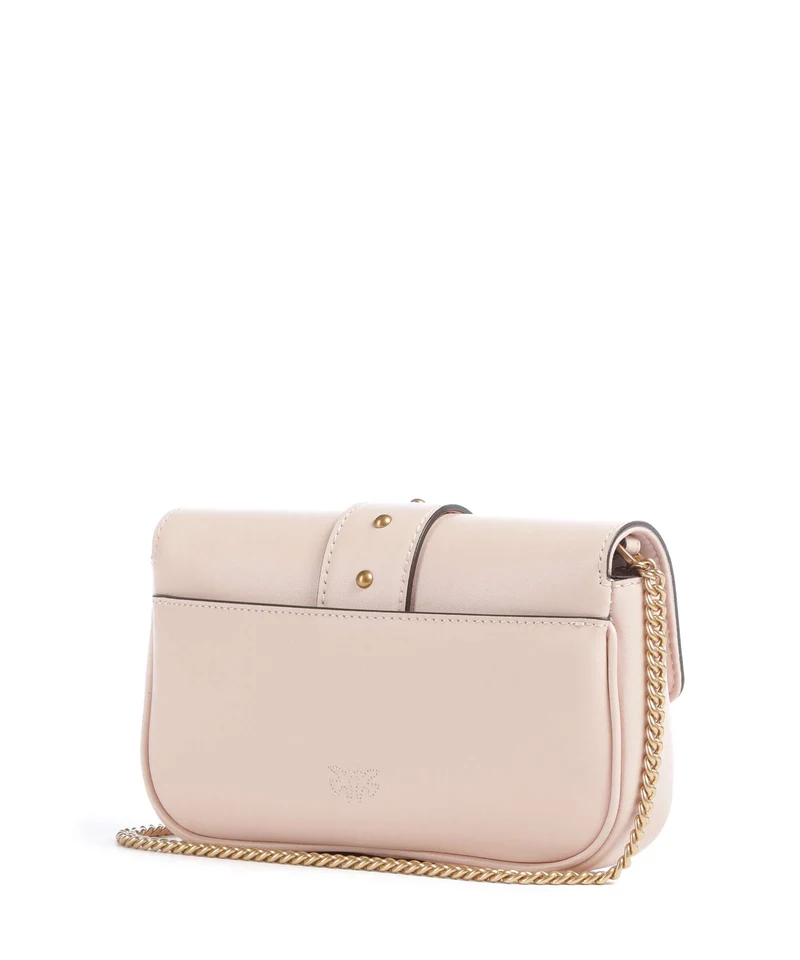 Pinko Love One Pocket New Buckle Umhängetasche rosa cammeo/antique gold