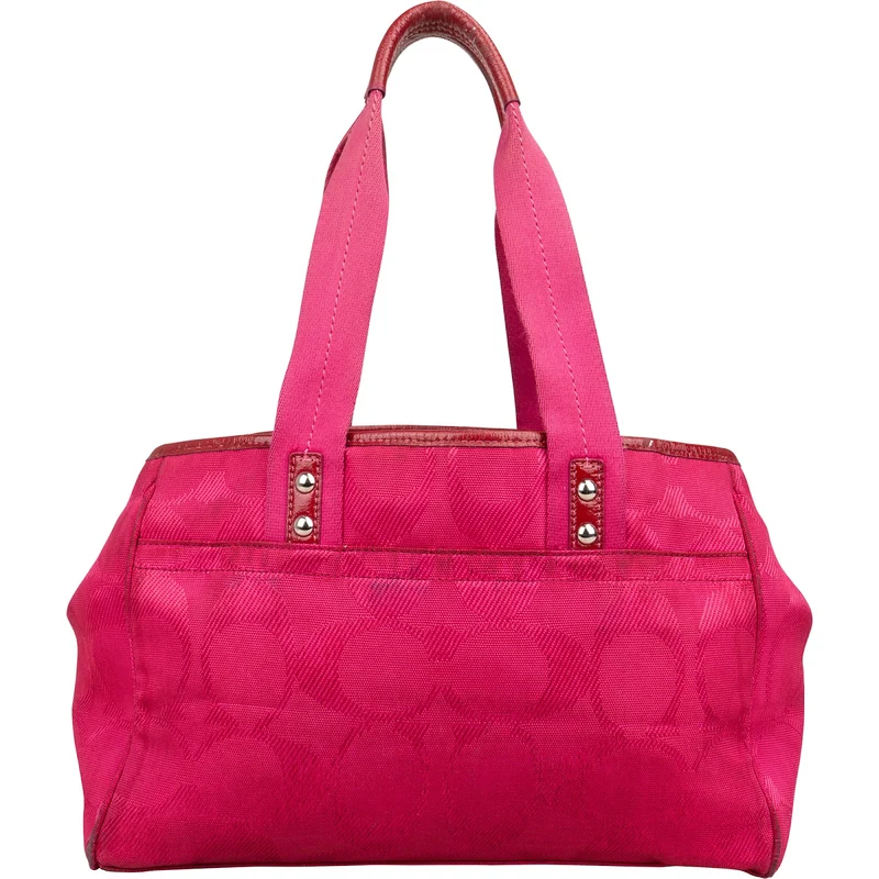 Coach Monogram Optic Signature Fabric Satchel Shoulder Bag