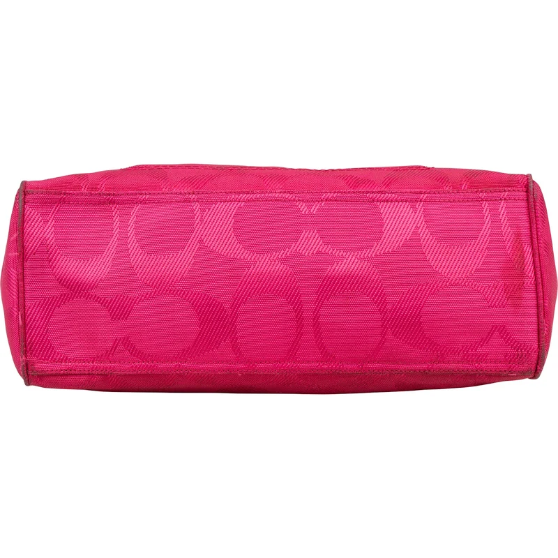 Coach Monogram Optic Signature Fabric Satchel Shoulder Bag