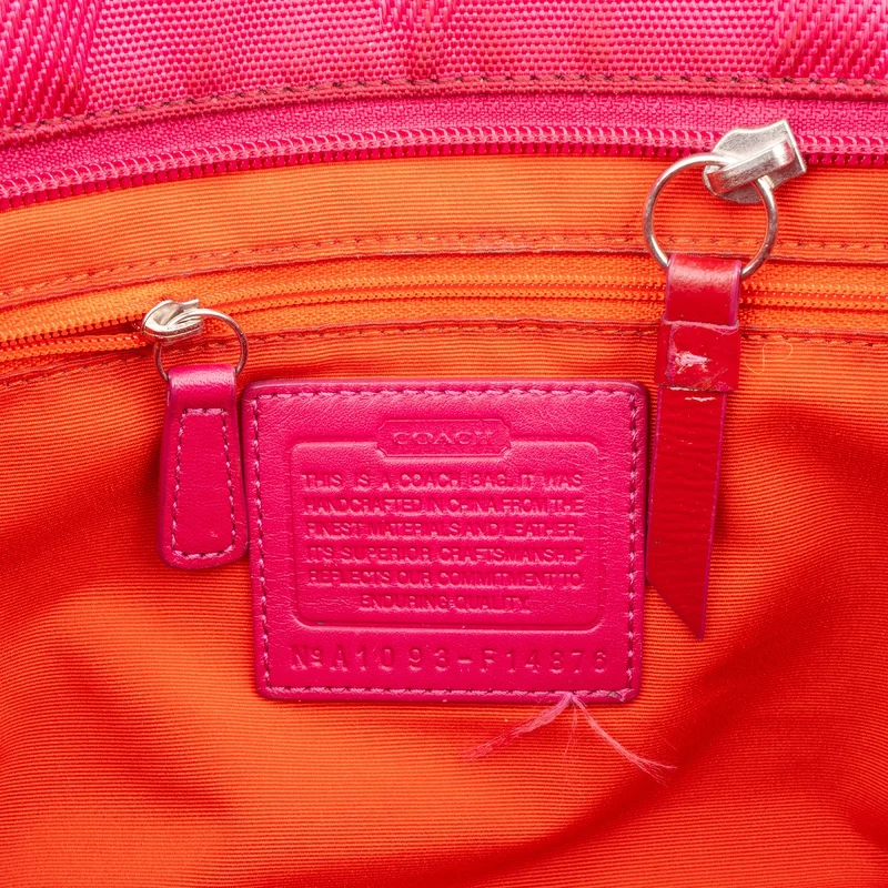 Coach Monogram Optic Signature Fabric Satchel Shoulder Bag