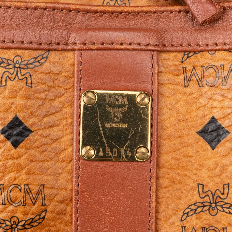 MCM Monogram Visetos Drawstring Bucket Crossbody Bag