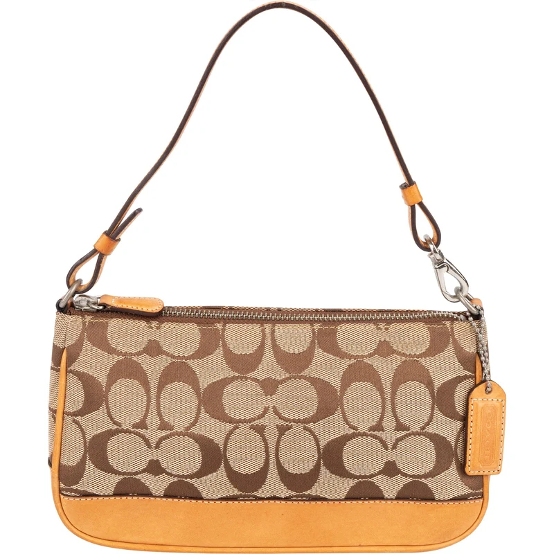 Coach Signature Monogram Pochette Handbag