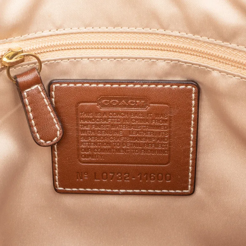Coach Monogram Signature Canvas Hobo Shoulder Bag