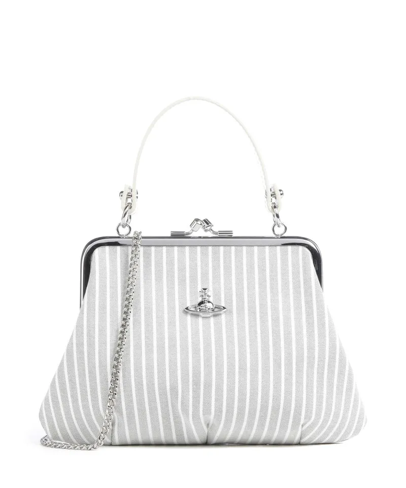 Vivienne Westwood Granny Frame Classic Oxford Shirt Handtasche thyme stripe