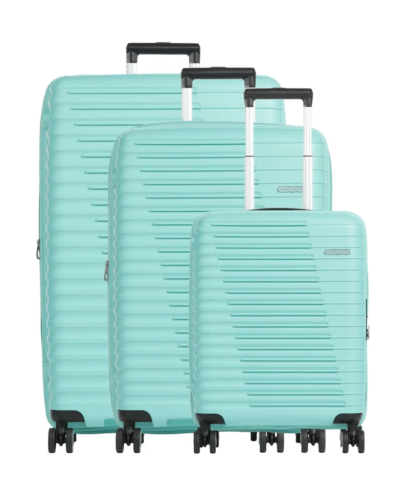 American Tourister Roadrush 4-Rollen Trolley Set aqua turquoise