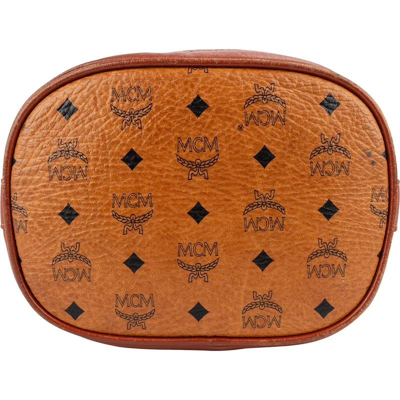 MCM Monogram Visetos Drawstring Bucket Crossbody Bag