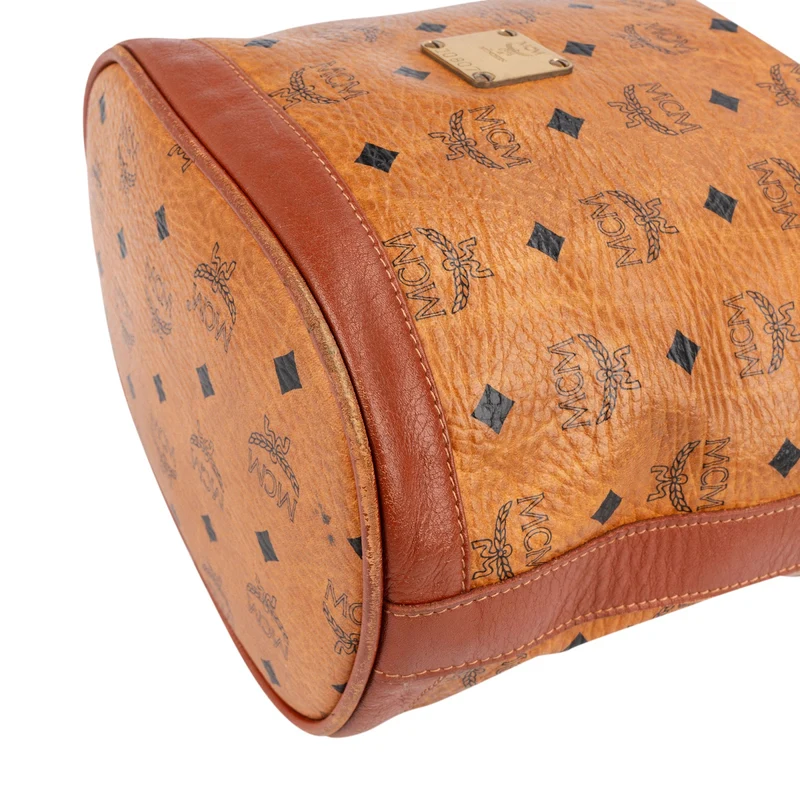MCM Monogram Visetos Drawstring Bucket Crossbody Bag