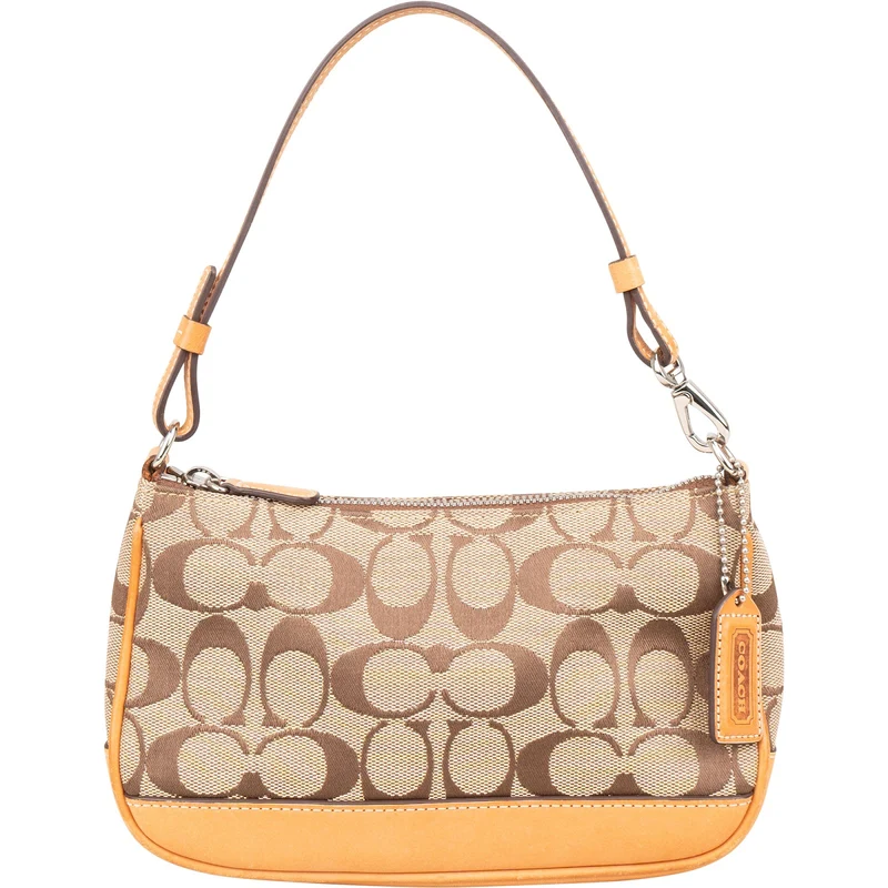 Coach Signature Monogram Pochette Handbag