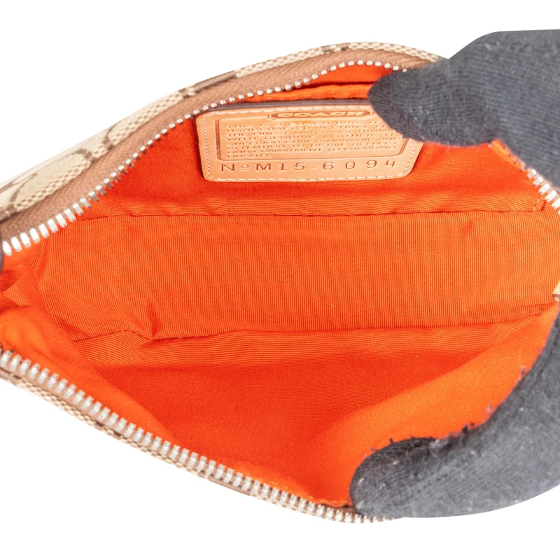 Coach Signature Monogram Pochette Handbag