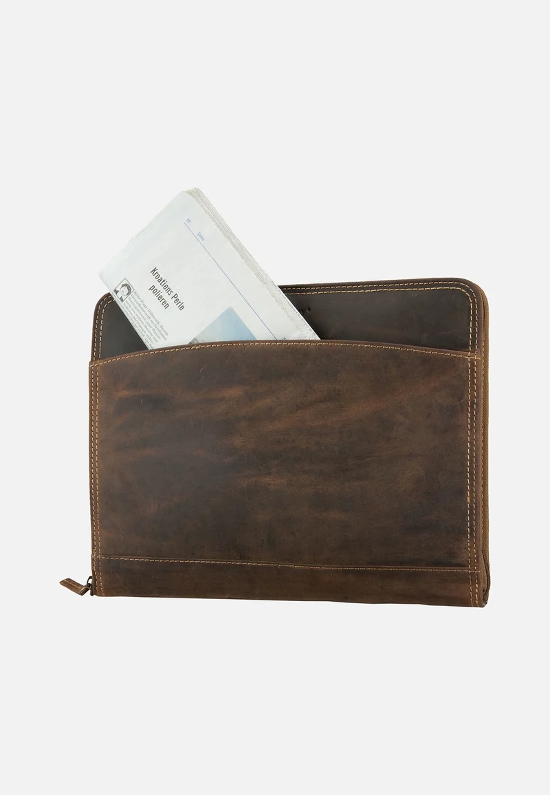 Vintage Manager Sattelbraun - Dokumentenmappe