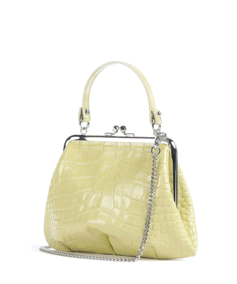 Vivienne Westwood Granny Frame Embossed Croc Handtasche lime green