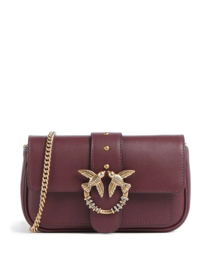 Pinko Love One Pocket New Buckle Umhängetasche ribes intenso/antique gold