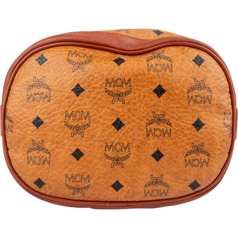 MCM Monogram Visetos Drawstring Bucket Crossbody Bag