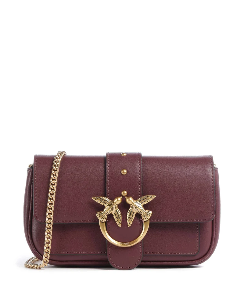 Pinko Love One Pocket Geldbörse ribes intenso/antique gold