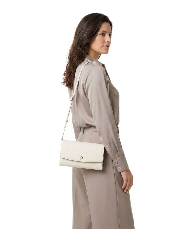 Aigner Geldbörse macadamia white