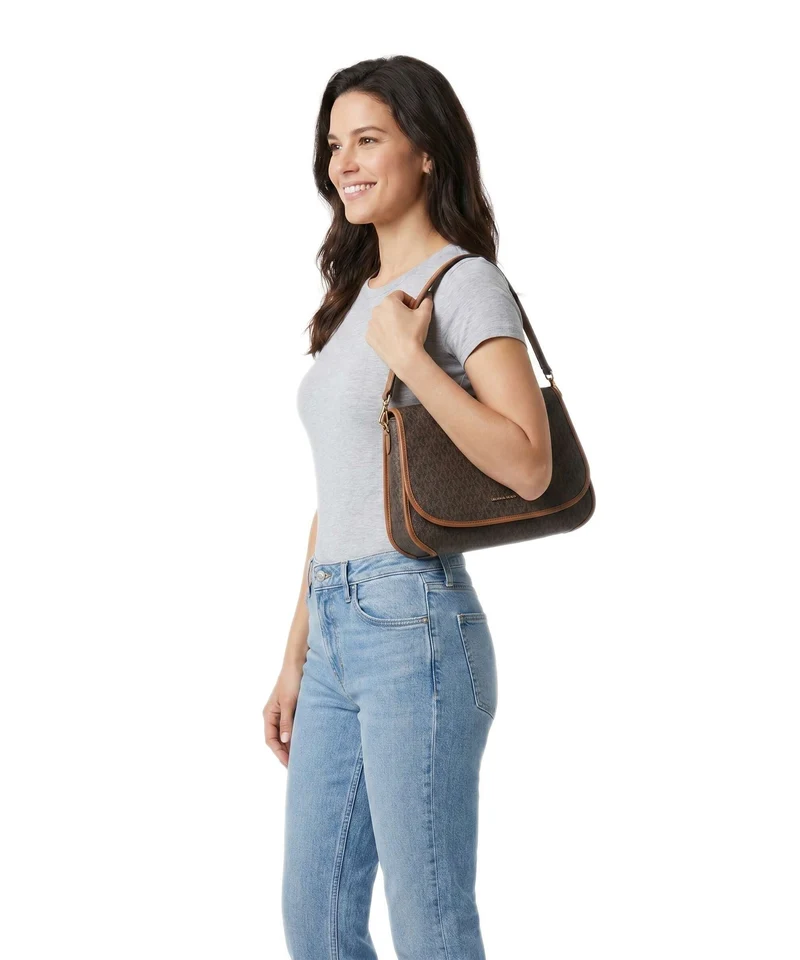 Michael Kors Holmes Medium Schultertasche brown/acorn
