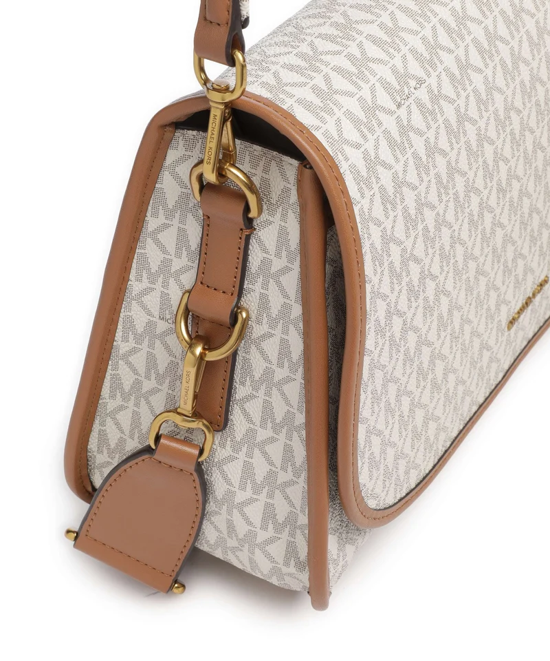 Michael Kors Holmes Medium Schultertasche vanilla/acorn