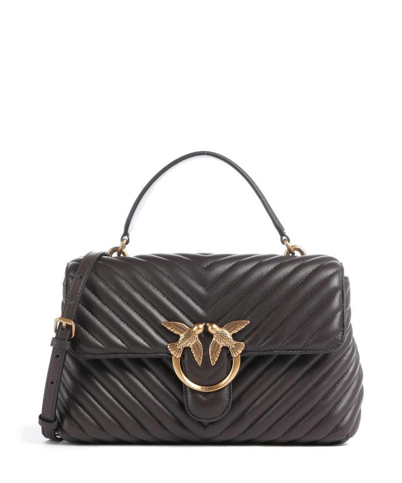 Pinko Love Lady Puff Classic Handtasche marrone marasca/antique gold