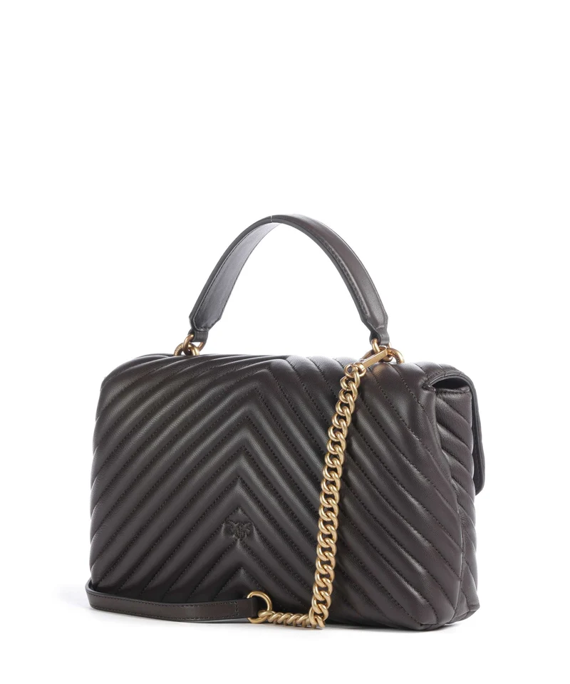 Pinko Love Lady Puff Classic Handtasche marrone marasca/antique gold