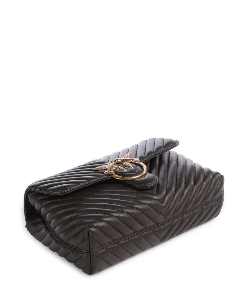 Pinko Love Lady Puff Classic Handtasche marrone marasca/antique gold