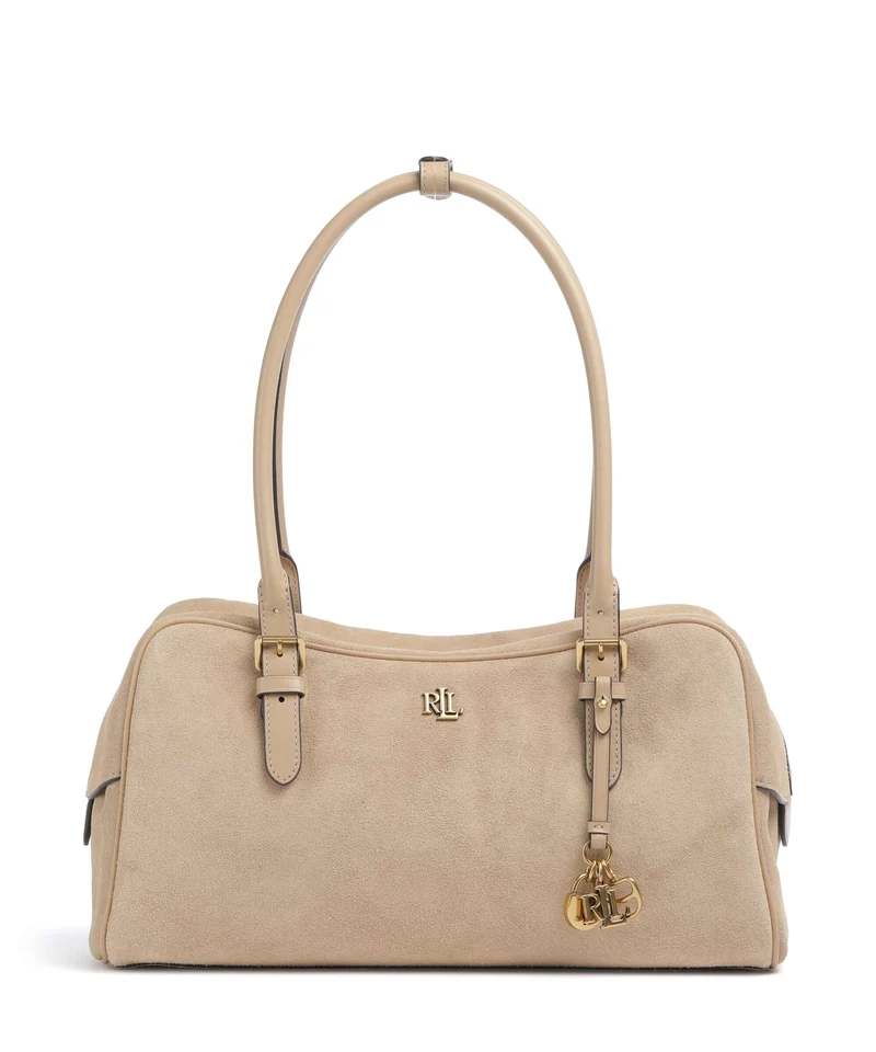 Lauren Ralph Lauren Marcy Large Schultertasche tan