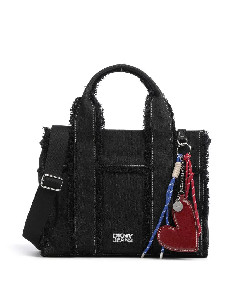 DKNY Barret Medium Handtasche black denim