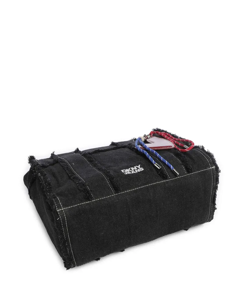 DKNY Barret Medium Handtasche black denim
