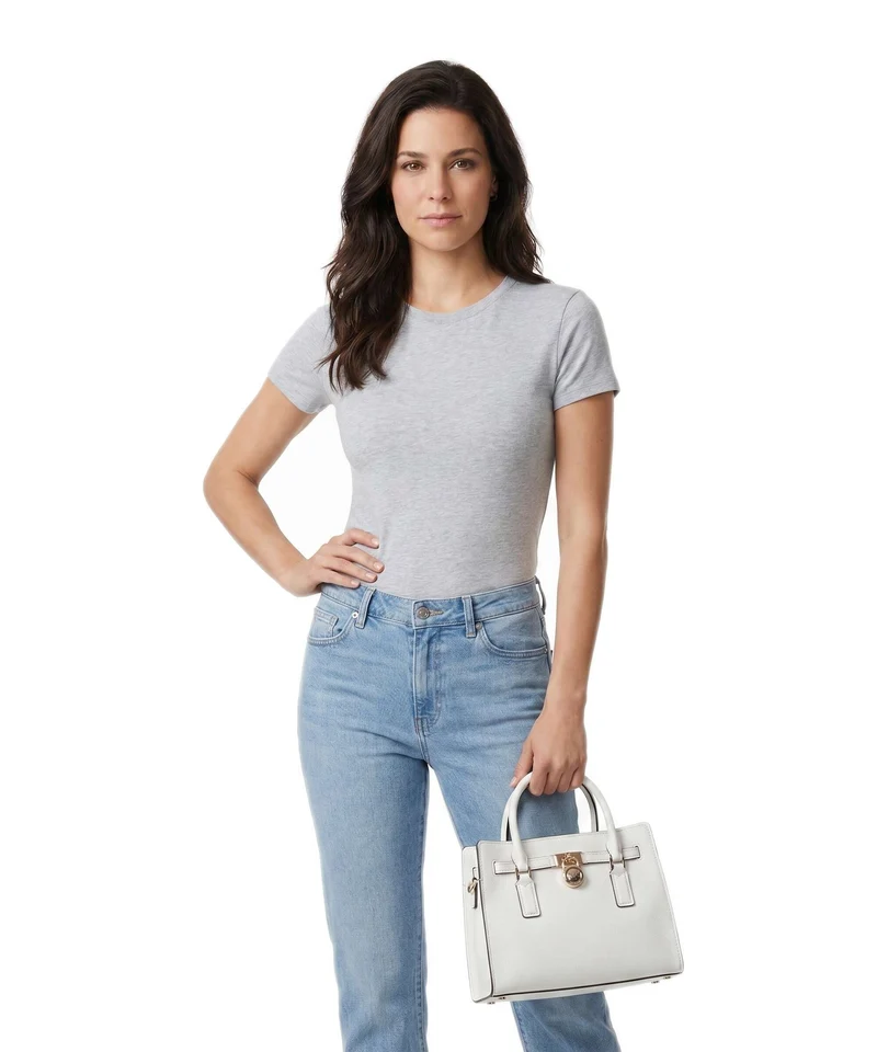 Michael Kors Hamilton Moderne Small Handtasche optic white