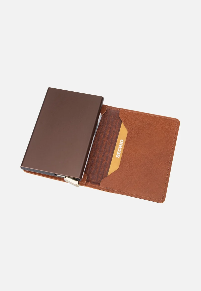 Slimwallet Emboss Lines Cognac+ - Portemonnaie