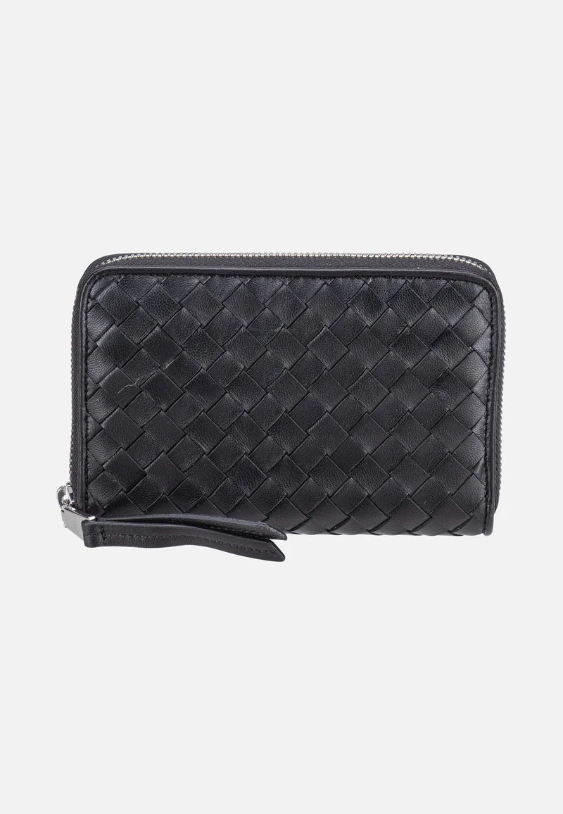 Piuma Weaving Wallet Black/Nickel - Portemonnaie